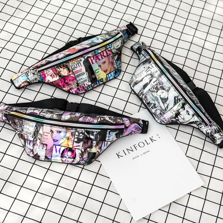 Holographic Shining Rave Fanny Pack Túi Thắt Lưng Thời Trang Túi Đeo Lưng Cho Lễ Hội Phụ Nữ