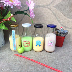 11oz chai sữa thủy tinh với tái sử dụng kim loại xoắn nắp cho đồ uống thủy tinh và drinkware bên, đám cưới, BBQ, dã ngoại - Product Image 4