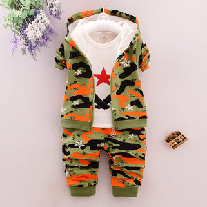 Alibaba Camouflage Vestiti Del Bambino Appena Nato 3 Pezzi Vestiti Set Nel Prezzo - Product Image 3