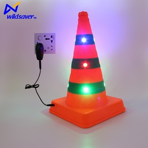 Glow in <span class=keywords><strong>the</strong></span> dark led licht leitkegel mit reflexstreifen - Product Image 1