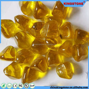 Garanzia Della qualità azure vetro pebble, grande verde vetro pebble per giardino, liscia giallo ghiaia - Product Image 5