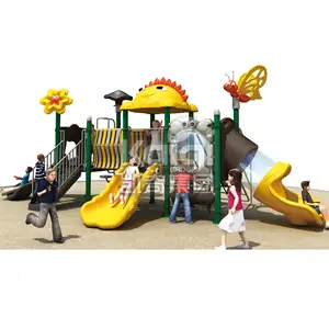Colorful Animal series amusement Park for Children plastic Outdoor Playground with Slide