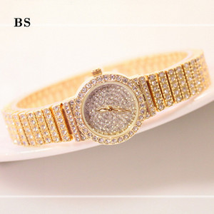 Vòng Đeo Tay Band Đồng Hồ Kim Cương Giả Trái Tim Vàng Quay Số Đồng Hồ Đeo Tay Mới Nhất - Product Image 1