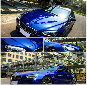 <span class=keywords><strong>Film</strong></span> vinylique métallique de <span class=keywords><strong>voiture</strong></span> bleu foncé, violet, or, protection pour carrosserie de véhicule - Product Image 2