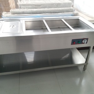 業務用厨房4槽式保温カウンター（ホットセール） - Product Image 1