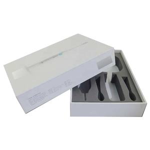 สีขาวกล่องของขวัญแม่เหล็กนำไปใช้กับแปรงสีฟันอิเล็กทรอนิกส์แบบชาร์จของขวัญบรรจุโลโก้ที่กำหนดเองกล่องของขวัญแม่แบบ - Product Image 5