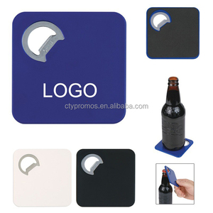 Apribottiglie quadrato in <span class=keywords><strong>plastica</strong></span> sottobicchiere apribottiglie con Logo - Product Image 2