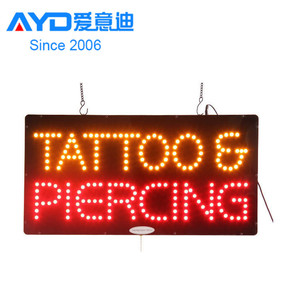 Best Price Square Full Color LED <strong>TATTOO</strong> PIERCING <strong>Sign</strong> - Product Image 1