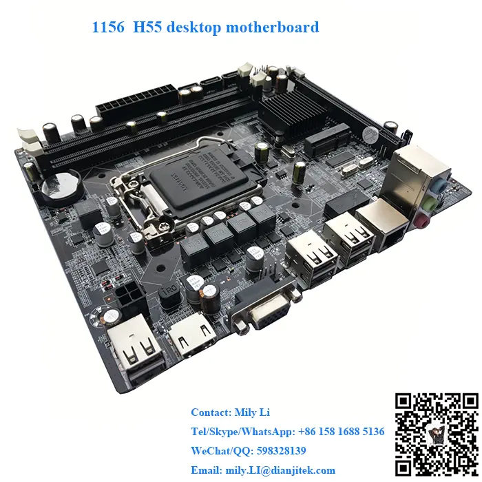 ZX-H55MV1.11 großhandel Intel H55 buchse 1156 desktop-computer motherboard