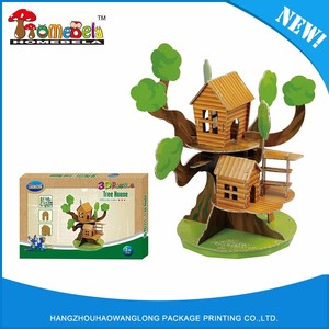 Personnalisés recycler papier 3d <span class=keywords><strong>maison</strong></span> puzzle/diy construire mon monde 3d puzzle/gadget jouet - Product Image 3