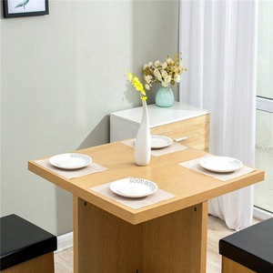 Juego de comedor de tamaño personalizado, muebles de cerezo, <span class=keywords><strong>mesa</strong></span> de comedor de 5 piezas <span class=keywords><strong>con</strong></span> 4 taburetes para comedor - Product Image 4