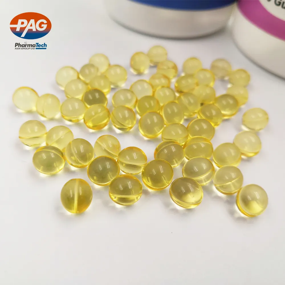 Calidad Garantizada a granel de grado de alimentos vitamina D3 aceite 5000 UI cápsulas cápsula