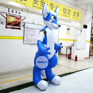 PVC Kín Đồ Chơi Chất Lượng Cao Màu Xanh Khổng Lồ May Đứng Di Động <span class=keywords><strong>Inflatable</strong></span> <span class=keywords><strong>Wolf</strong></span> - Product Image 5