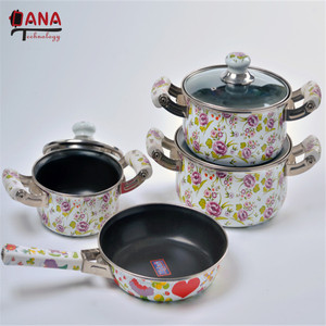 Ensemble de casseroles en fonte émaillée antiadhésive Chickenware pour la vente en gros - Product Image 2