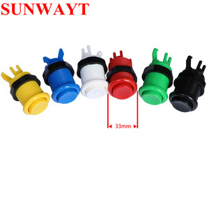 28Mm Gắn Lỗ Happ Phong Cách Tiêu Chuẩn Vòng Nút Push American Với Microswitch Cho Arcade Máy Mame Jamma Trò Chơi - Product Image 1