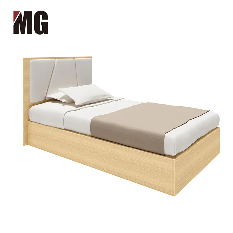Meubles d'hôtel modernes, lit Double en bois de haute qualité, mobilier de chambre