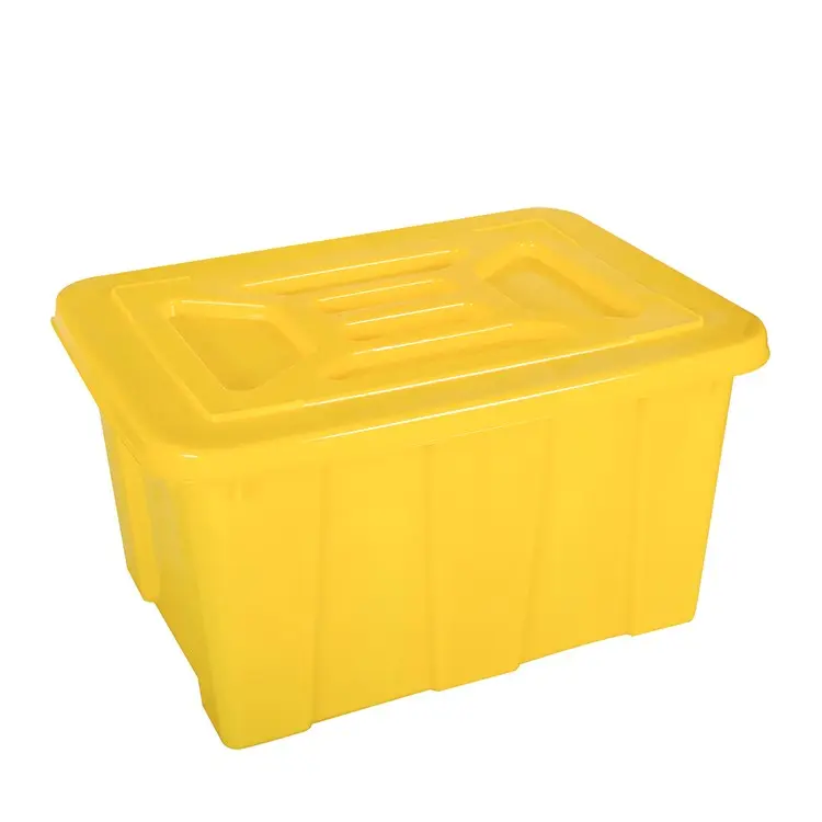 Nieuwe Producten Oem Grote 90L Rechthoekige Hdpe Solid Plastic Vis Water Opbergdoos/Tank Met Cover