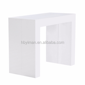EUTR High <strong>Gloss</strong> <strong>White</strong> Extension Modern Dining <strong>Table</strong> - Product Image 1