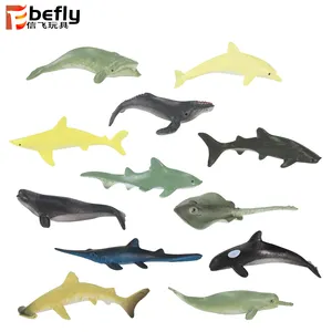 Promotionnel requin modèle animal réaliste jouets de poissons en plastique