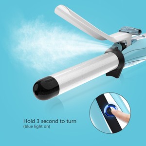 <span class=keywords><strong>Fer</strong></span> à friser professionnel en céramique tourmaline 25/32 mm, pulvérisation à froid, <span class=keywords><strong>fer</strong></span> à friser électrique LED, rotation à vapeur, outils de coiffure de salon - Product Image 2