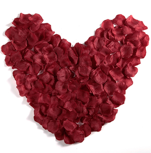 Matériel de Décoration De mariage Bourgogne Pétale De <span class=keywords><strong>Rose</strong></span> En Soie - Product Image 2
