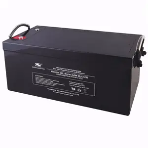 Batterie D'UPS De Cycle profond 12V 250AH Rechargeable Pile Sèche Batterie Au Plomb