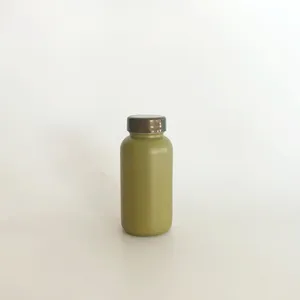 الطب 180 مللي أصفر داكن وعاء من البلاستيك الصيدلانية كبسولات زجاجة تعبئة