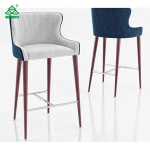 5 étoiles Hôtel Restaurant Contemporain Chaises de Bar/Rembourré Hauteur de Comptoir Moderne Tabourets de Bar En Métal jambes - Product Image 6