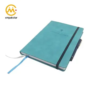 Personalisasi Hardcover Kustom Debossed Logo Kulit Setiap Hari Minggu Hari Planner Notebook