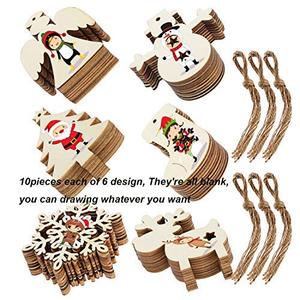 Decorativo Ritaglio <span class=keywords><strong>di</strong></span> Legno <span class=keywords><strong>di</strong></span> <span class=keywords><strong>Natale</strong></span> ornamenti abbellimenti per le forniture promozionali del partito - Product Image 5