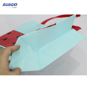 <span class=keywords><strong>Rungo</strong></span>, bolso de mano reutilizable de verano para sandía, logotipo personalizado, ultrasónico, no tejido, Material PP, bolsa de compras para supermercado - Product Image 6