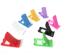 Support de tablette et de téléphone portable universel pliable en plastique réglable pour bureau avec logo laser et impression sur écran