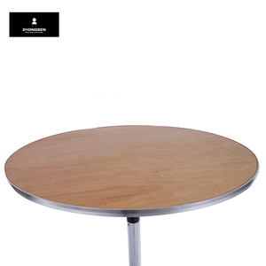 Vòng Gỗ <span class=keywords><strong>Pub</strong></span> Cocktail Bảng Thanh với Kim Loại Nhôm Cạnh - Product Image 4