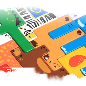 Gioco Educativo <span class=keywords><strong>in</strong></span> <span class=keywords><strong>Legno</strong></span> per Bambini, 13 Pezzi Animali <span class=keywords><strong>Blocchi</strong></span> Impilabili Bilanciati - Product Image 6