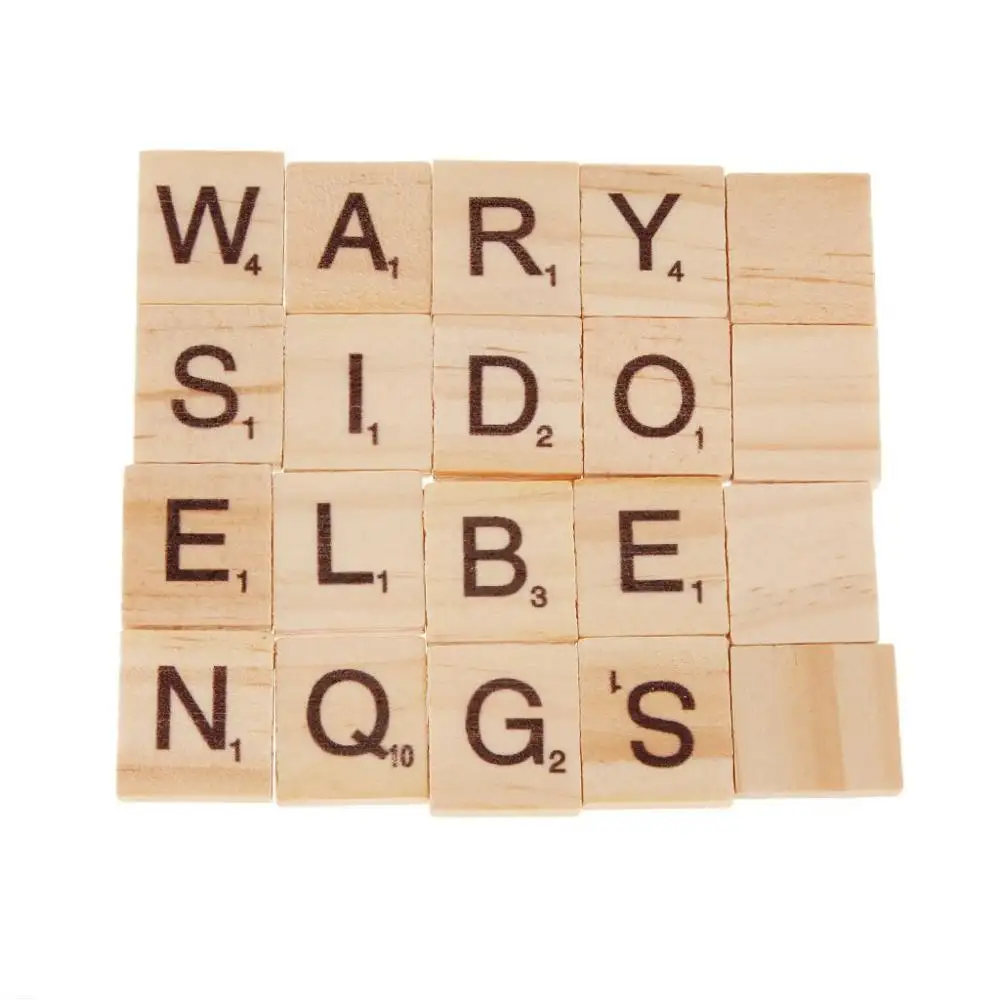 Пользовательские декоративные маленькие деревянные плитки с буквами