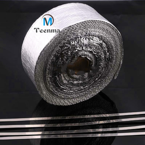 Yüksek sıcaklığa dayanıklı gümüş alüminyum folyo fiberglas bant egzoz <span class=keywords><strong>Wrap</strong></span> bant - Product Image 3