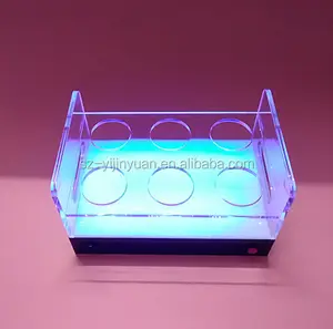 New design LED light up acrylic serving tray acrylic hotel restaurant tray