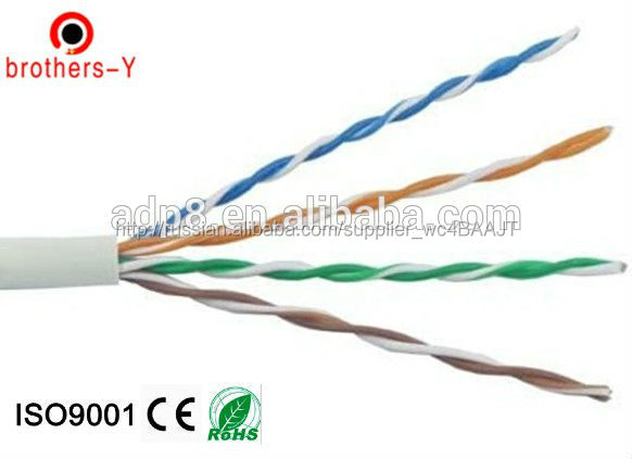 Футов 24AWG Cat5e 350 мГц UTP твердые, стояк с самым высоким рейтингом ( CMR ), массовая Ethernet медный кабель