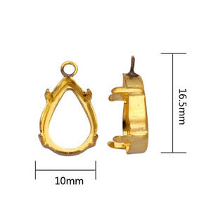 Boş pençe küpe ayarı pirinç kolu geri takı küpe ayarları taş - Product Image 1