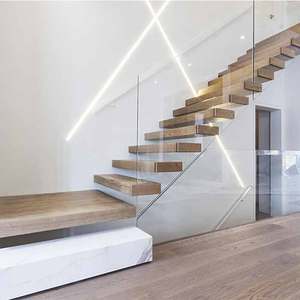 วิลล่าคอนเทนเนอร์บ้านโมเดิร์นที่<span class=keywords><strong>มอง</strong></span>ไม่เห็น stringer เปิด riser บันไดลอย/โมเดิร์นบันได - Product Image 1