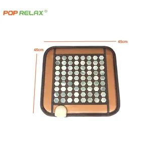 POP RELAX كوريا الجرمانيوم فراش ساخنة حجر التورمالين الكهربائية لوحة التدفئة الأشعة تحت الحمراء البعيدة العلاج الطبيعي اليشم حصيرة مقعد