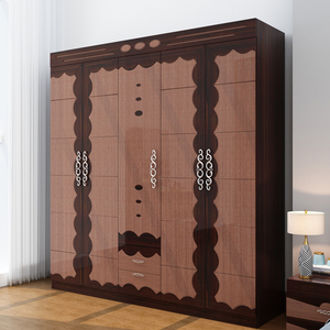 Armoire de chambre à coucher en MDF haute brillance, armoire de chambre à coucher à 6 portes - Product Image 5