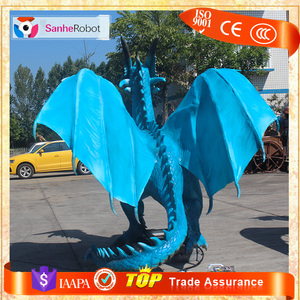 Infrarouge Contrôle Vie Taille Bleu Africain Wyvern Dragon Animatronic - Product Image 2