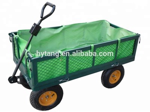 Tectake nhiệm vụ nặng nề vườn Xe đẩy lưới giỏ hàng tiện ích toa xe tải xe tải tc1846 với khung lưới và vải lót - Product Image 4