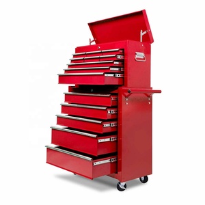 Heavy Duty 14-<strong>Drawer</strong> <strong>Tool</strong> Cabinet With Trolley Wheels For Garage Workshops Customizable OEM OBM Support