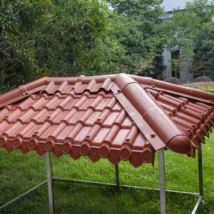 Huazhijie ASA Resin Roof Tile Spanish Tile Upvc Red Glazed Tile Sheet