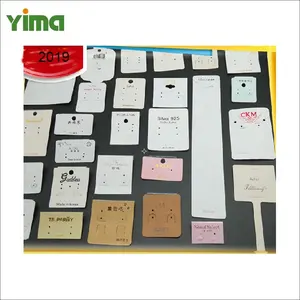 Wholesale custom cheap jewelry display card printed logo kraft earring card custom printed necklace earring cards