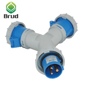 Adaptateur de prise multiple de haute qualité 16A 230V 2 voies, industriel, classé IP67, avec prise à 3 broches, 1 entrée 2 sorties - Product Image 1