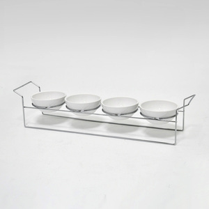 Estante de bandeja de aperitivos cuadrado de 3 piezas de diseño simple moderno - Product Image 5