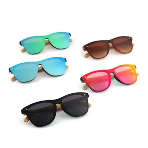Conchen OEM/ODM accepté nouvelle arrivée unisexe mode bambou une lentille lunettes de soleil